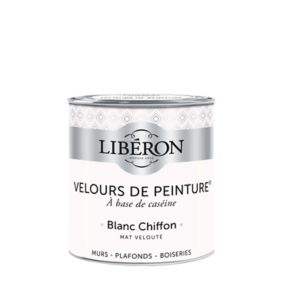 Peinture murs, plafonds et boiseries Velours de peinture blanc chiffon Liberon 0,5L