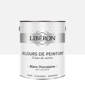 Peinture murs, plafonds et boiseries Velours de peinture blanc porcelaine Libéron 2,5L