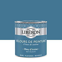 Peinture murs, plafonds et boiseries Velours de peinture bleu d'iroise Libéron 0,5L