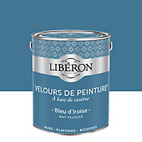 Peinture murs, plafonds et boiseries Velours de peinture bleu d'iroise Libéron 2,5L