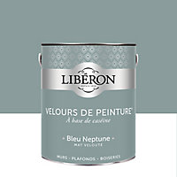 Peinture murs, plafonds et boiseries Velours de peinture bleu neptune Libéron 2,5L