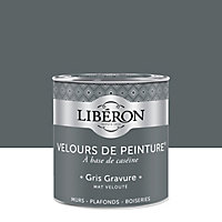 Peinture murs, plafonds et boiseries Velours de peinture gris gravure Libéron 0,5L