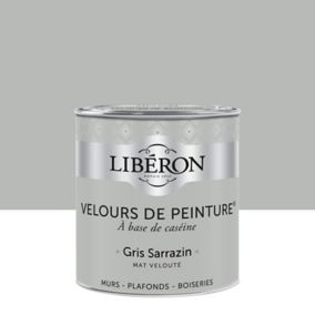 Peinture murs, plafonds et boiseries Velours de peinture gris sarrazin Liberon 0,5L
