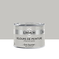 Peinture murs, plafonds et boiseries Velours de peinture gris saunier Libéron 125 ml