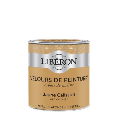 Peinture murs, plafonds et boiseries Velours de peinture jaune calisson Libéron 0,5L