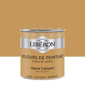 Peinture murs, plafonds et boiseries Velours de peinture jaune calisson Libéron 0,5L