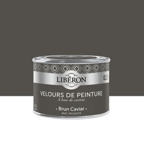 Peinture murs, plafonds et boiseries Velours de peinture marron brun caviar Libéron 125 ml