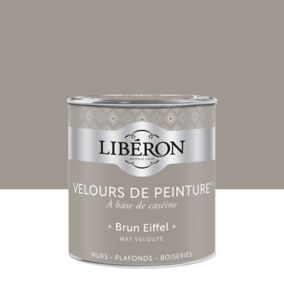 Peinture murs, plafonds et boiseries Velours de peinture marron brun eiffel Libéron 0,5L