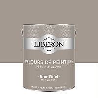 Peinture murs, plafonds et boiseries Velours de peinture marron brun eiffel Libéron 2,5L