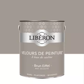 Peinture murs, plafonds et boiseries Velours de peinture marron brun eiffel Liberon 2,5L