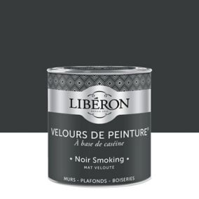 Peinture murs, plafonds et boiseries Velours de peinture noir smoking Libéron 0,5L