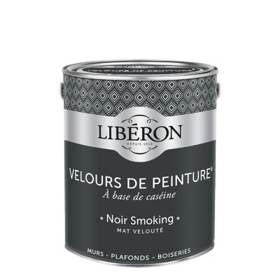 Peinture murs, plafonds et boiseries Velours de peinture noir smoking Libéron 2,5L