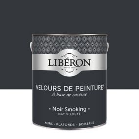 Peinture murs, plafonds et boiseries Velours de peinture noir smoking Libéron 2,5L
