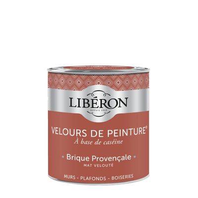 Peinture murs, plafonds et boiseries Velours de peinture orange brique provencale Libéron 0,5L