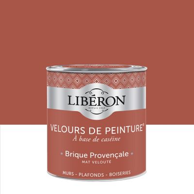 Peinture murs, plafonds et boiseries Velours de peinture orange brique provencale Libéron 0,5L