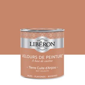Peinture murs, plafonds et boiseries Velours de peinture orange terre cuite d'anjou Liberon 0,5L