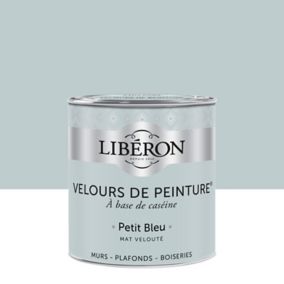 Peinture murs, plafonds et boiseries Velours de peinture petit bleu Libéron 0,5L