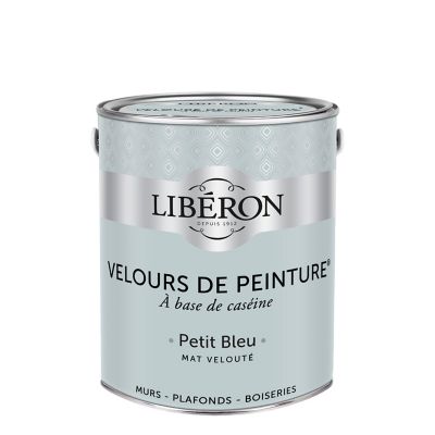 Peinture murs, plafonds et boiseries Velours de peinture petit bleu Libéron 2,5L