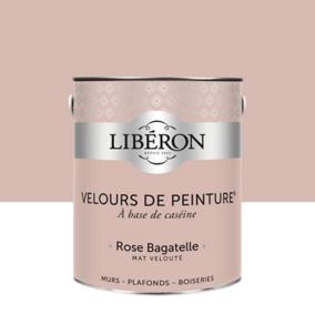 Peinture murs, plafonds et boiseries Velours de peinture rose bagatelle Liberon 2,5L