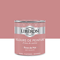 Peinture murs, plafonds et boiseries Velours de peinture rose de mai Libéron 0,5L