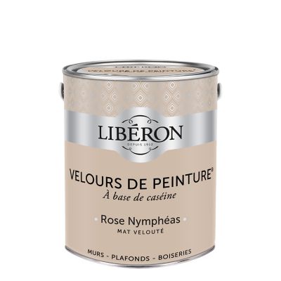 Peinture murs, plafonds et boiseries Velours de peinture rose nympheas Libéron 2,5L