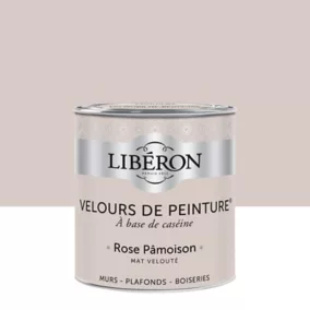 Peinture murs, plafonds et boiseries Velours de peinture rose pamoison Liberon 0,5L