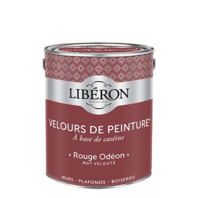 Peinture murs, plafonds et boiseries Velours de peinture rouge odéon Libéron 2,5L