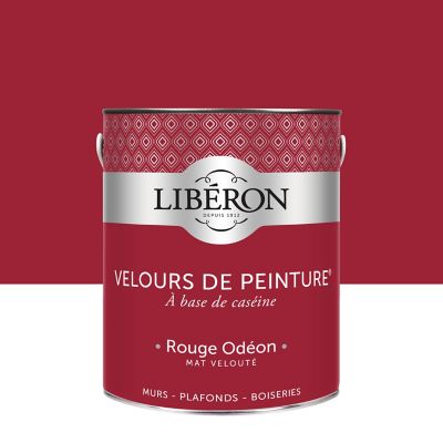 Peinture murs, plafonds et boiseries Velours de peinture rouge odéon Libéron 2,5L