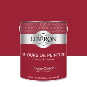 Peinture murs, plafonds et boiseries Velours de peinture rouge odéon Libéron 2,5L