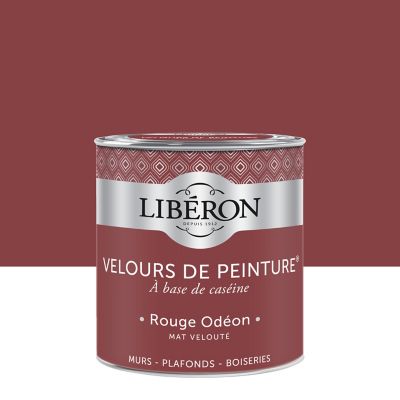 Peinture murs, plafonds et boiseries Velours de peinture rouge rouge odéon Libéron 0,5L