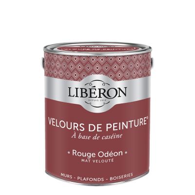 Peinture murs, plafonds et boiseries Velours de peinture rouge rouge odéon Libéron 2,5L
