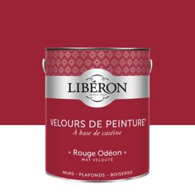 Peinture murs, plafonds et boiseries Velours de peinture rouge rouge odéon Libéron 2,5L
