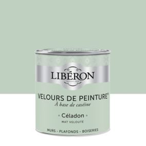 Peinture murs, plafonds et boiseries Velours de peinture vert celadon Liberon 0,5L