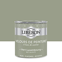 Peinture murs, plafonds et boiseries Velours de peinture vert Luxembourg Libéron 0,5L