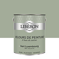Peinture murs, plafonds et boiseries Velours de peinture vert luxembourg Liberon 2,5L