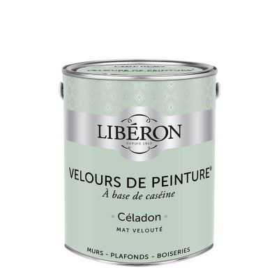 Peinture murs, plafonds et boiseries vert céladon Libéron Velours de peinture 2.5 L