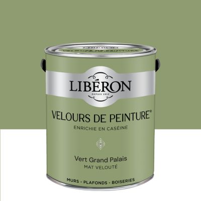 Peinture murs, plafonds et boiseries vert grand palais Libéron Velours de peinture 2,5 L
