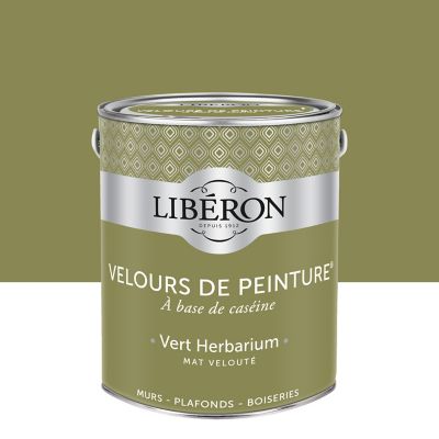 Peinture murs, plafonds et boiseries vert herbarium Libéron Velours de peinture 2.5 L