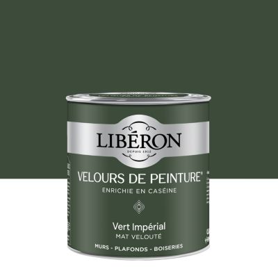 Peinture murs, plafonds et boiseries vert impérial Libéron Velours de peinture 0,5 L