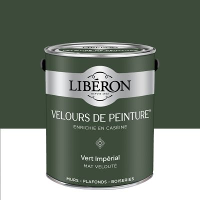 Peinture murs, plafonds et boiseries vert impérial Libéron Velours de peinture 2,5 L