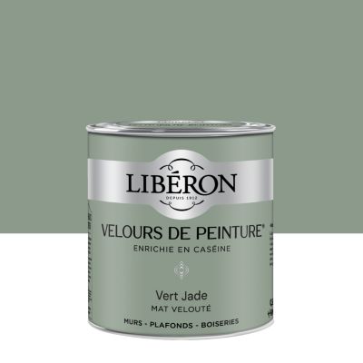 Peinture murs, plafonds et boiseries vert jade Libéron Velours de peinture 0,5 L