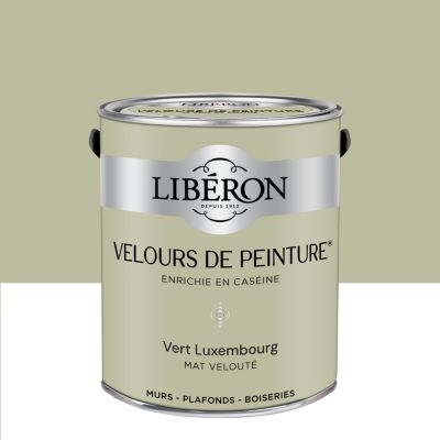 Peinture murs, plafonds et boiseries vert Luxembourg Libéron Velours de peinture 2.5 L