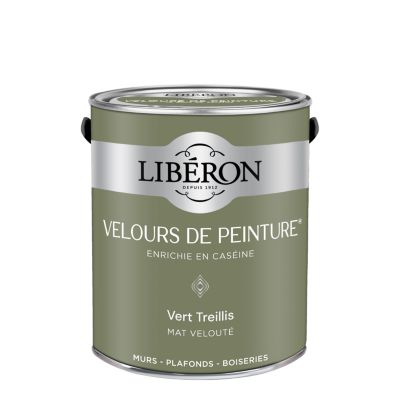 Peinture murs, plafonds et boiseries vert treillis Libéron Velours de peinture 2.5 L