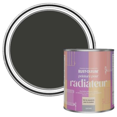 Peinture Noire Résistante à la chaleur pour Radiateur, Finition Satinée - RUST-OLEUM - Magie noire 750ml