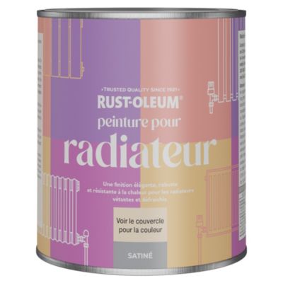 Peinture Noire Résistante à la chaleur pour Radiateur, Finition Satinée - RUST-OLEUM - Magie noire 750ml