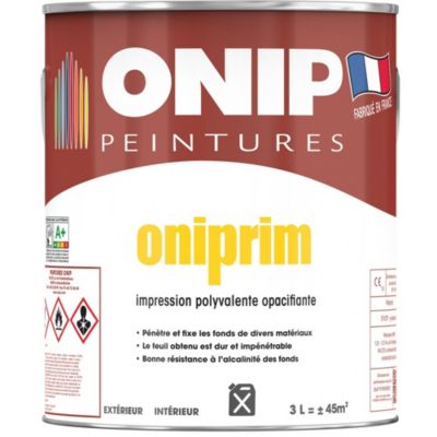 PEINTURE ONIPRIM IMPRESSION POLYVALENTE OPACIFIANTE 3L - ONIP