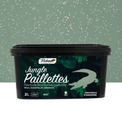 Peinture pailletée Jungle Paillettes Richard crocodile 2 L