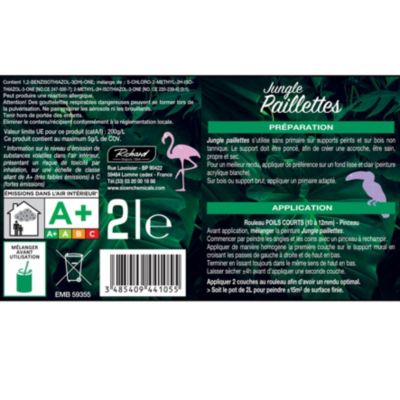 Peinture pailletée Jungle Paillettes Richard flamant rose 2 L