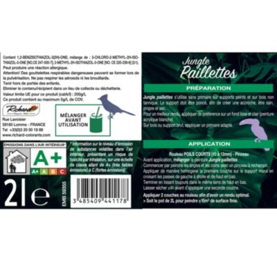 Peinture pailletée Jungle Paillettes Richard geai bleu 2 L
