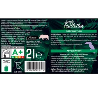 Peinture pailletée Jungle Paillettes Richard rhinocéros sable 2 L